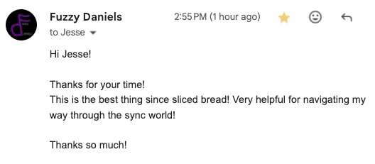 Sync Match Testimonial